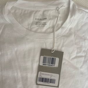 Everlane M Organic Cotton Box-Cut Tee in White